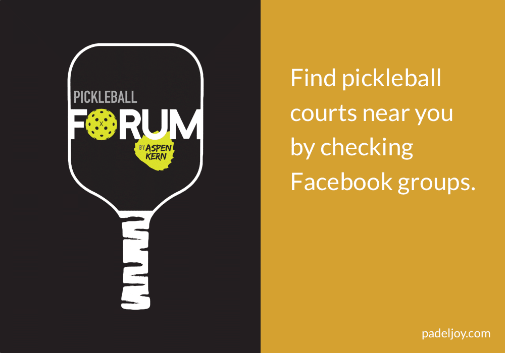 Pickleball Forum Facebook group is a great way to connect with pickleball players.