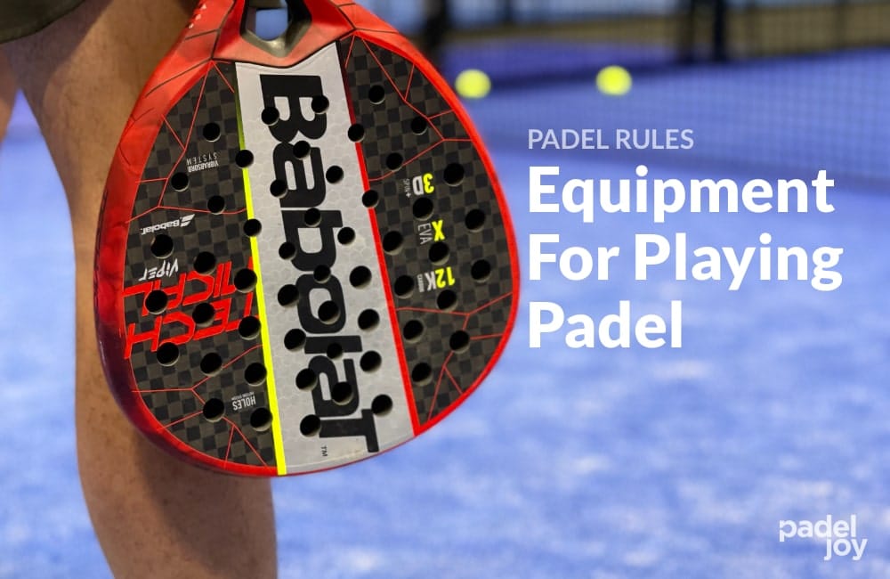 Photo of padel racket and padel balls, equipment needed to play padel tennis.