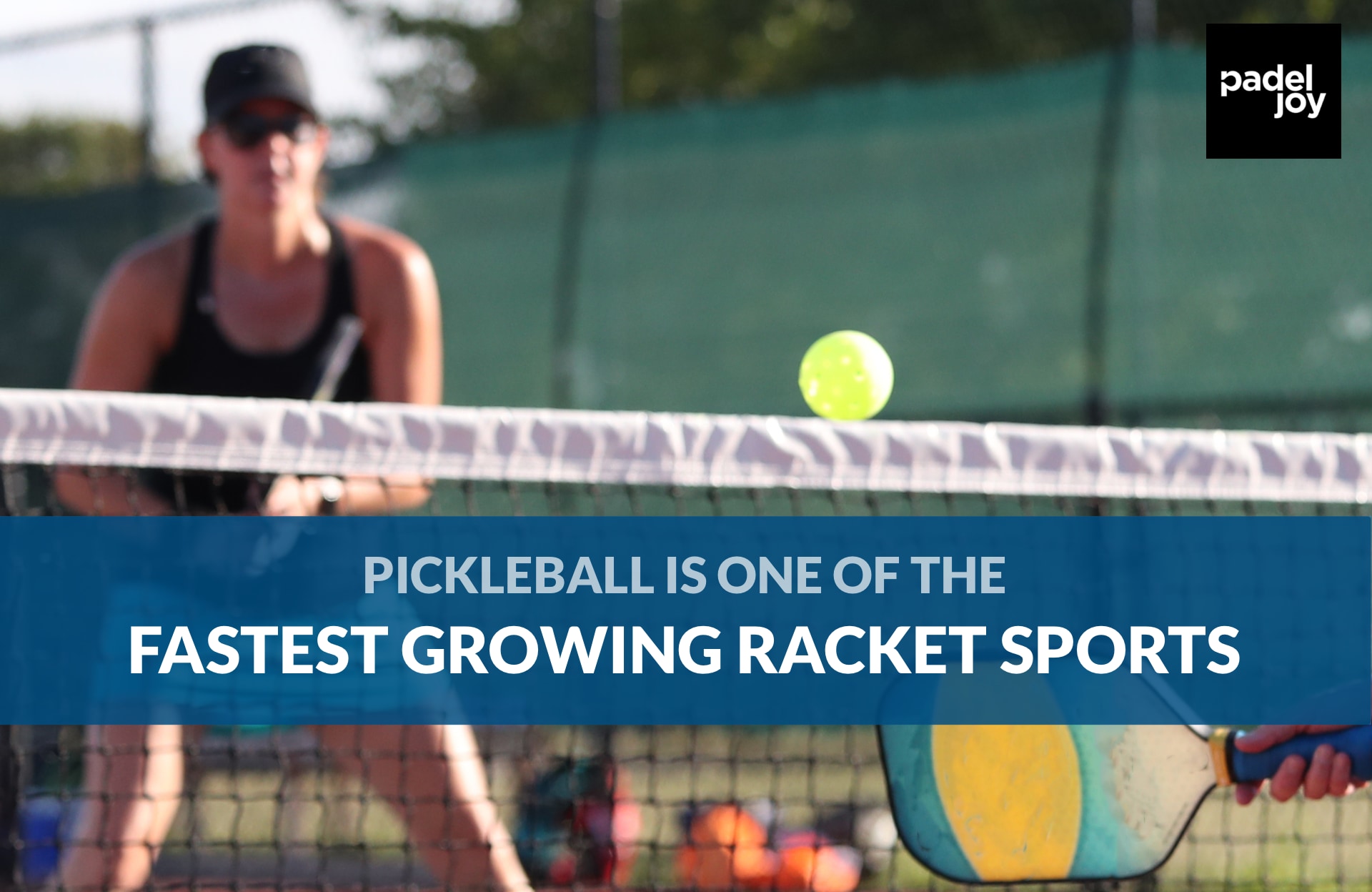 Person playing pickleball, one of the fastest growing racket sports.